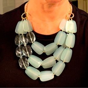 Vintage plastic bead statement necklace